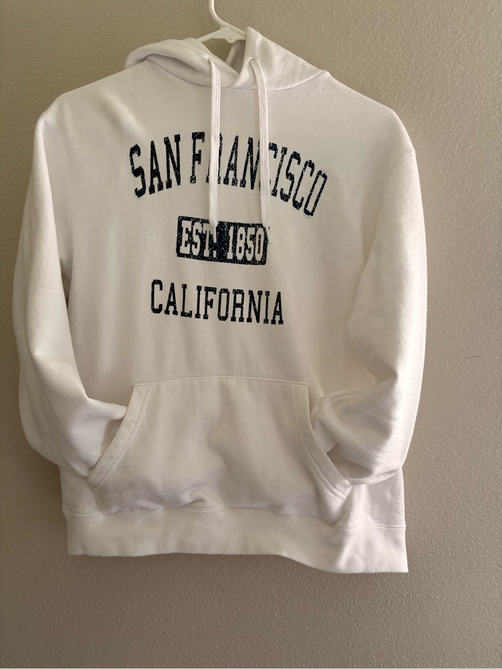 San Francisco California White Hoodie Sweatshirt